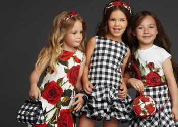 A large assortment of fashionable clothes for children of any age