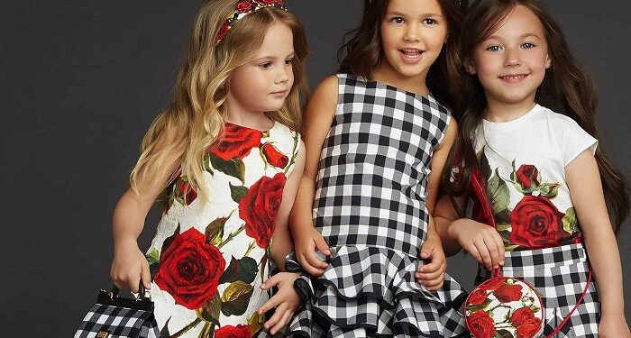 A large assortment of fashionable clothes for children of any age